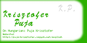 krisztofer puja business card